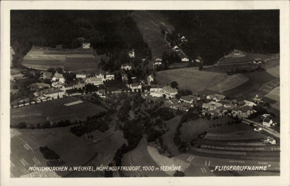 Ak Mönichkirchen in Niederösterreich, Fliegeraufnahme