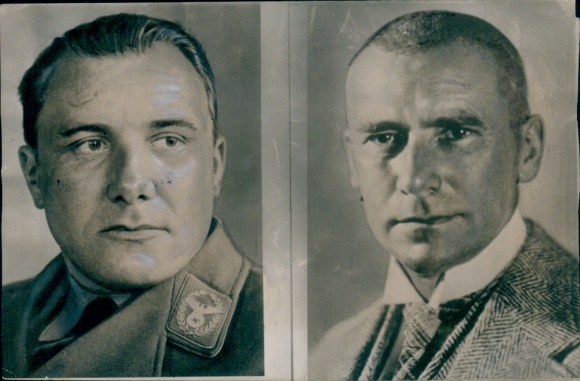 Foto Nürnberger Prozess, Martin Bormann, Wilhelm Frick, Portraits