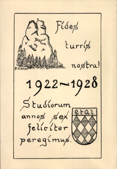 Studentika Ak Fides turris nostra, 1922-1928