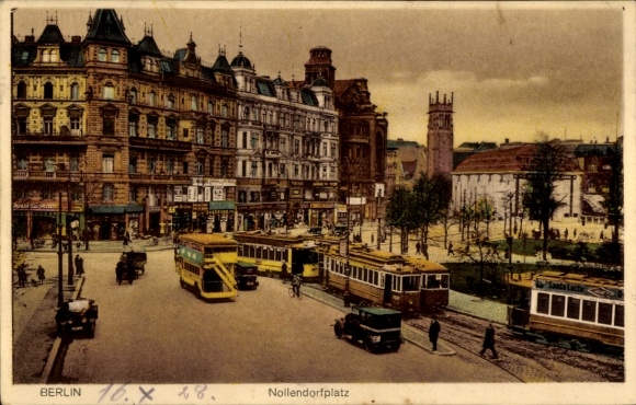 Ak Berlin Schöneberg, Nollendorfplatz, Straßenbahnen, Bus