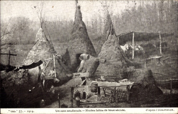 Ak Sudan, Hütten aus getrocknetem Schlamm