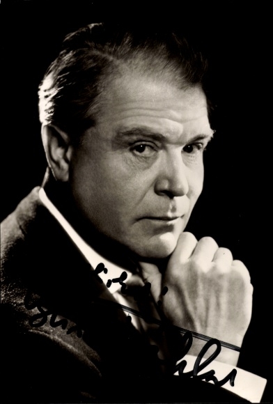 Foto Schauspieler Gustav Fröhlich, Portrait, Autogramm