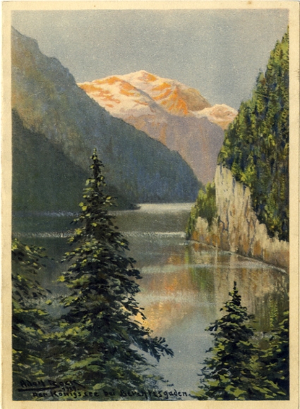 Künstler Menükarte Bock, Adolf, Dampfer Monte Rosa, 31. Juli 1932, Speisefolge