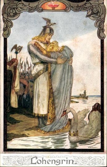 6 Künstler AK im Umschlag von Franz Stassen, Wagner Opern, Collection Moderner Meister