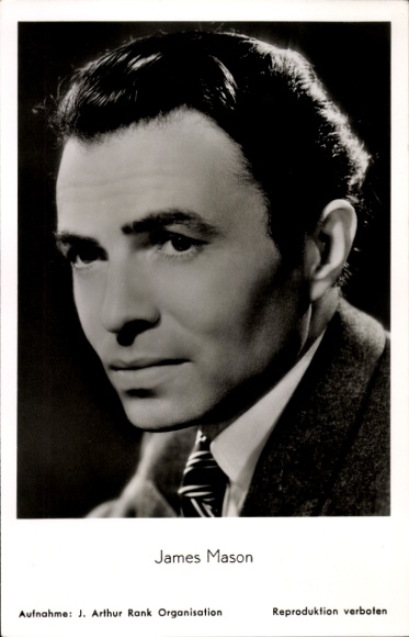 Ak Schauspieler James Mason, Portrait, Krawatte