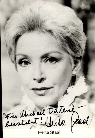 Ak Schauspielerin Herta Staal, Portrait, Autogramm