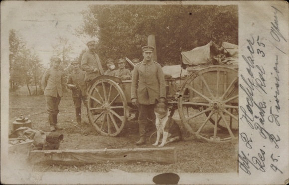 Foto Ak Feldbäckerei, Soldaten, I. WK