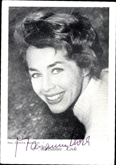 Ak Schauspielerin Marianne Koch, Portrait, Autogramm