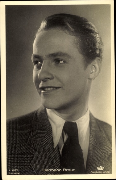 Ak Schauspieler Hermann Braun, Portrait