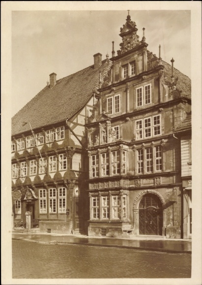Ak Hameln an der Weser, Osterstraße, Museum, Stiftsherrenhaus, 1588