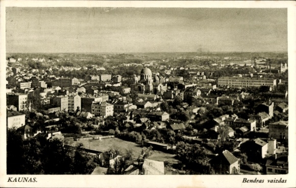 Ak Kaunas Kowno Kauen Litauen, Blick auf  Stadtansicht, viele Gebäude, keine Personen