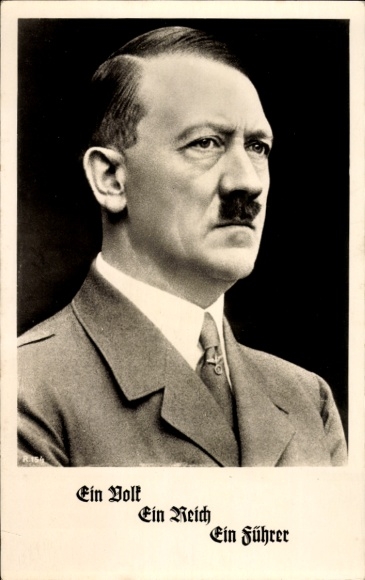 Ak Führer und Reichskanzler Adolf Hitler, Portrait, Ein Volk, Ein Reich, Ein Führer