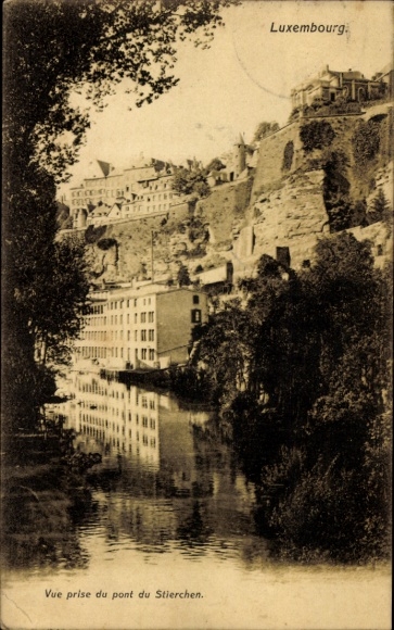 Ak Luxemburg, Stadtansicht, Vue prise du pont de Stierchen