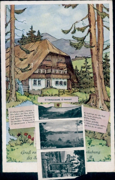 Leporello Ak Titisee Neustadt im Breisgau Hochschwarzwald, Schwarzwald Haus