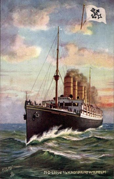 6 Künstler Ak im Umschlag Norddeutscher Lioyd