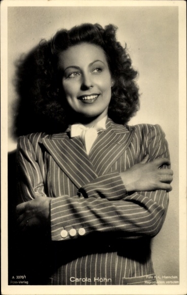 Ak Schauspielerin Carola Höhn, Portrait, Ross 3370/1