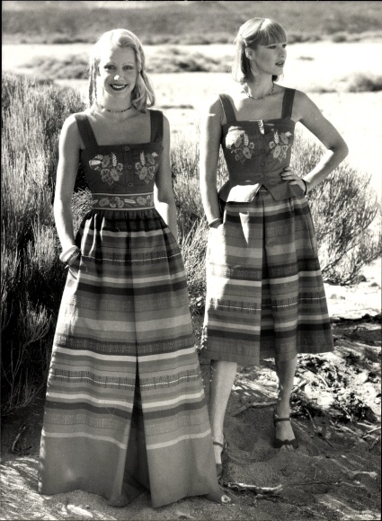 Foto Mode, Sommerkleider, Modell Lucie Linden, Sommer 1977