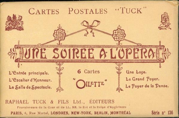 6 Künstler AK im Umschlag Paris IX Opéra, Une Soirée à l'Opéra“ Ein Abend in der Oper
