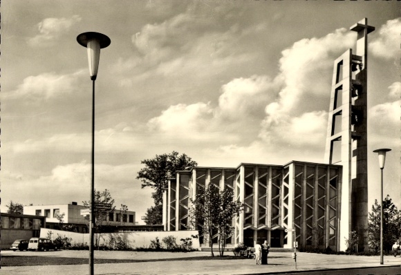 Ak Berlin Tiergarten, Kath. Kirche St. Ansgar im Hansaviertel