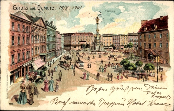 Litho Olomouc Olmütz Stadt, Oberring