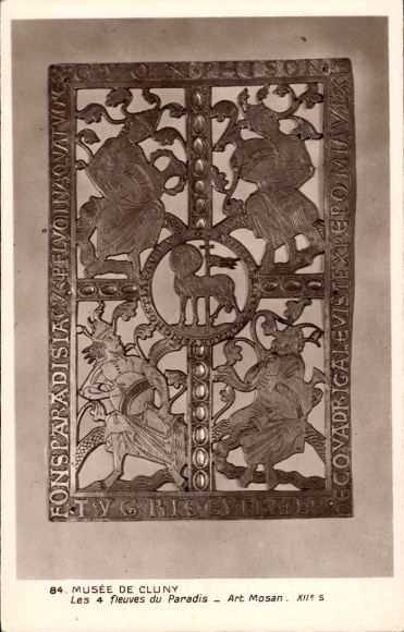 Ak Paris V, Musée de Cluny, Les 4 fleuves du Paradis