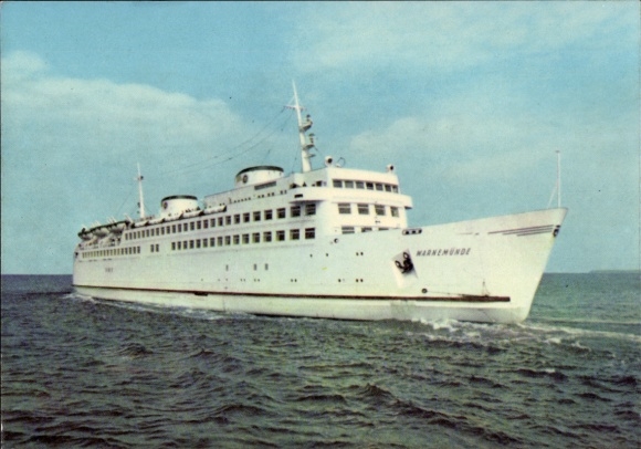 Ak Fährschiff Warnemünde