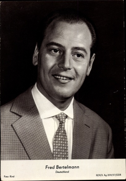 Ak Sänger und Schauspieler Fred Bertelmann, Portrait