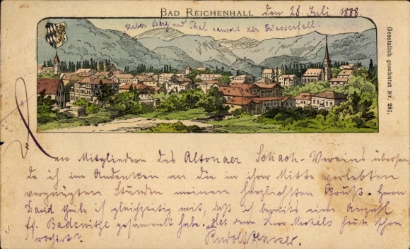 Vorläufer Litho Bad Reichenhall in Oberbayern, Gesamtansicht