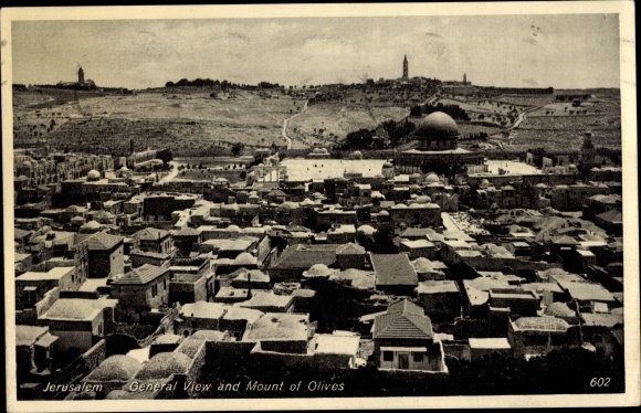 Ak Jerusalem Israel, General view and Mount of Olives