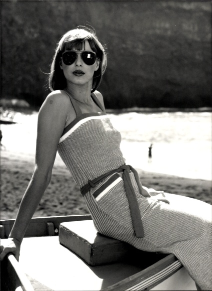 Foto Mode, Strandkleid, Modell KIM 8225 Traunreut, Sommer 1977