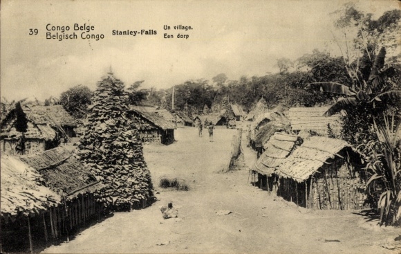 Ganzsachen CPA Kisangani Stanleyville RD Congo Zaïre, Village