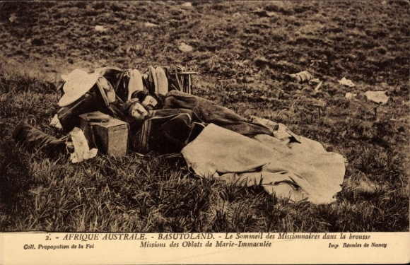 Ak Lesotho, Le Sommeil des Missionaires dans la brousse, Missions des Oblats de Marie Immaculée