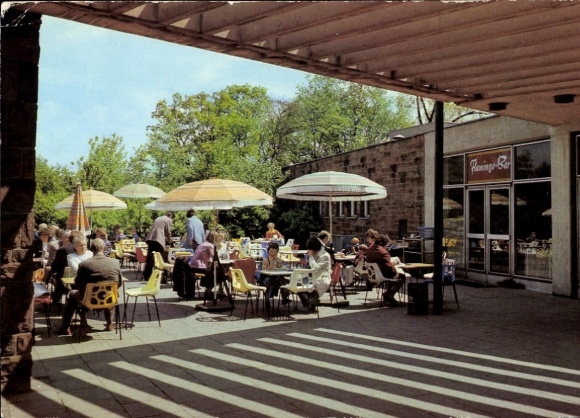 Ak Berlin Lichtenberg Friedrichsfelde, HO Gaststätten Tierpark, Terrassen der Flamingo Bar