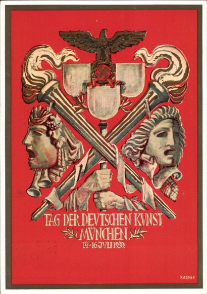 Künstler Ak Kaspar, München, Tag der deutschen Kunst, 14.-16. Juli 1939