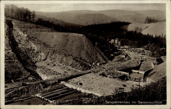 Ak Talsperrenbau im Saidenbachtal, Talsperre Saidenbach
