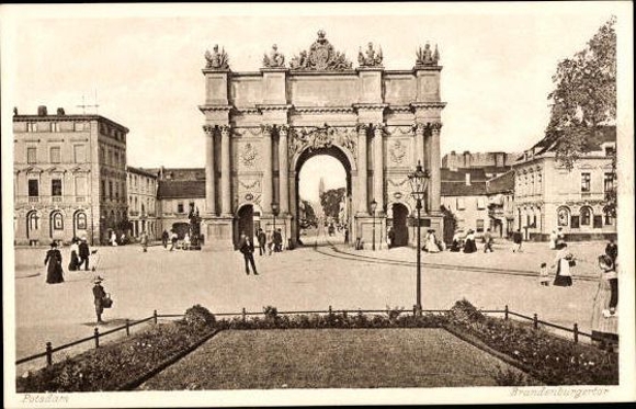 6 Künstler AK im Umschlag Potsdam, Photogravure