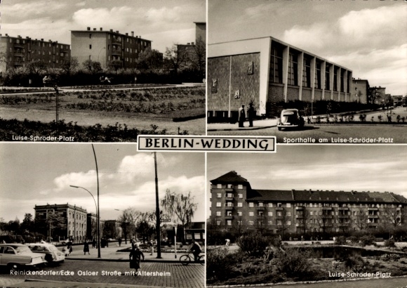 Ak Berlin Wedding, Sporthalle, Luise-Schröder-Platz, Altersheim