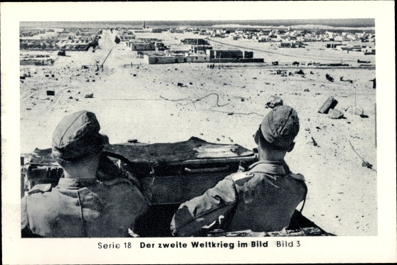 Sammelbild Der zweite Weltkrieg im Bild, Serie 18 Rommel Bild 3, Marsa Matruk