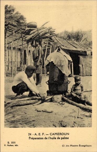 Ak Kamerun, Préparation de l'huile de palme, Palmöl