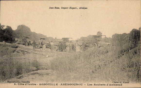 Ak Agboville Abengourou, Elfenbeinküste, Die Felsen von Aniassué
