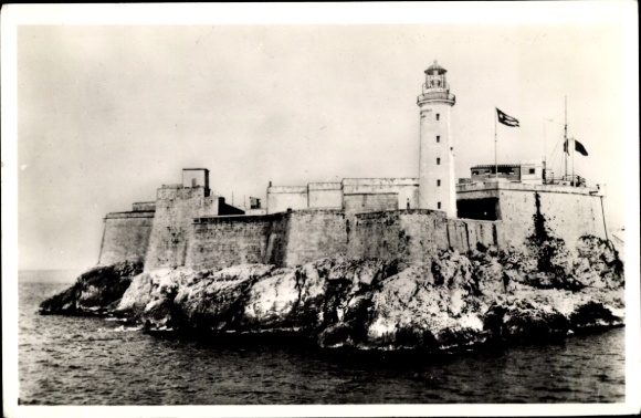 Ak Havanna Havanna Habana Kuba, Moro Castle, Leuchtturm
