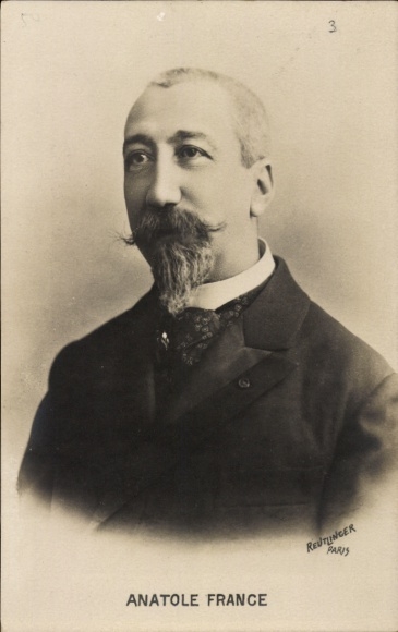 Ak Porträt von Anatole France (1844-1924), französischer Dichter, Journalist und Romanautor