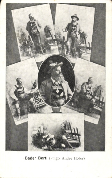 Ak Schauspieler Bader Bertl, vulgo Andre Hofer
