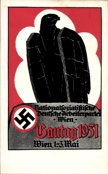 Künstler Ak Gautag der NSDAP in Wien 1931, Reichsadler