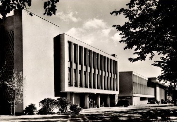 Ak Berlin Zehlendof Dahlem, Hauptgebäude der Freien Universität, Garystraße 35 und 39