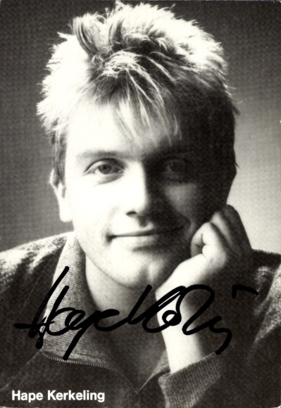 Foto Schauspieler, Komiker und Autor Hape Kerkeling, Portrait, Autogramm