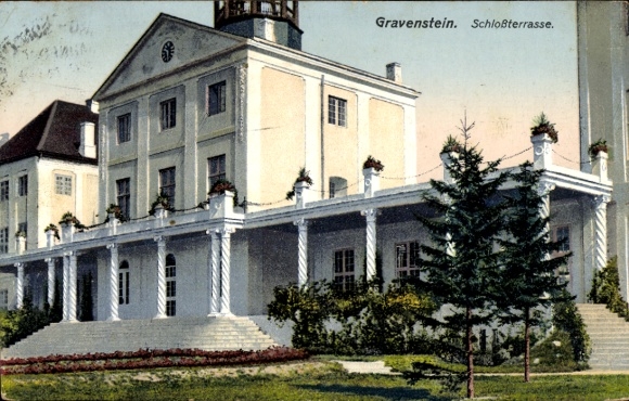 Ak Gråsten Gravenstein Dänemark, Schlossterrasse