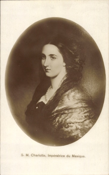 Ak Charlotte von Belgien, Imperatrice du Mexique, Kaiserin von Mexiko, Portrait