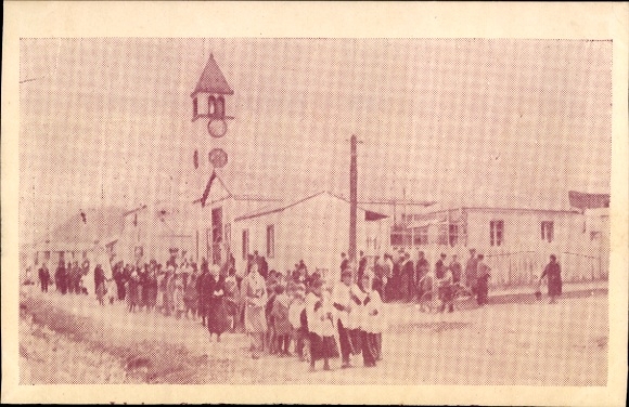 Ak Prozession durch ein Südamerikanisches Dorf