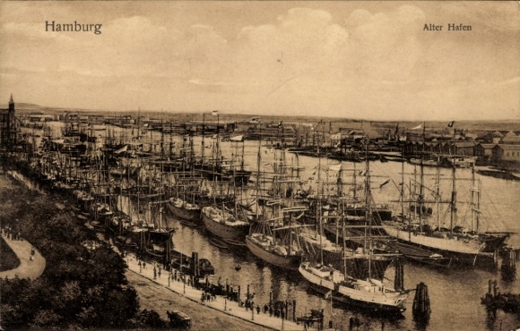 Ak Hamburg Mitte Altstadt, Alter Hafen